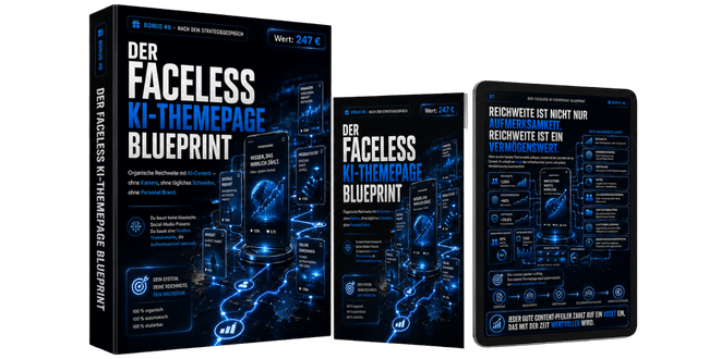 Der Faceless KI-Themepage Blueprint PDF Mockup