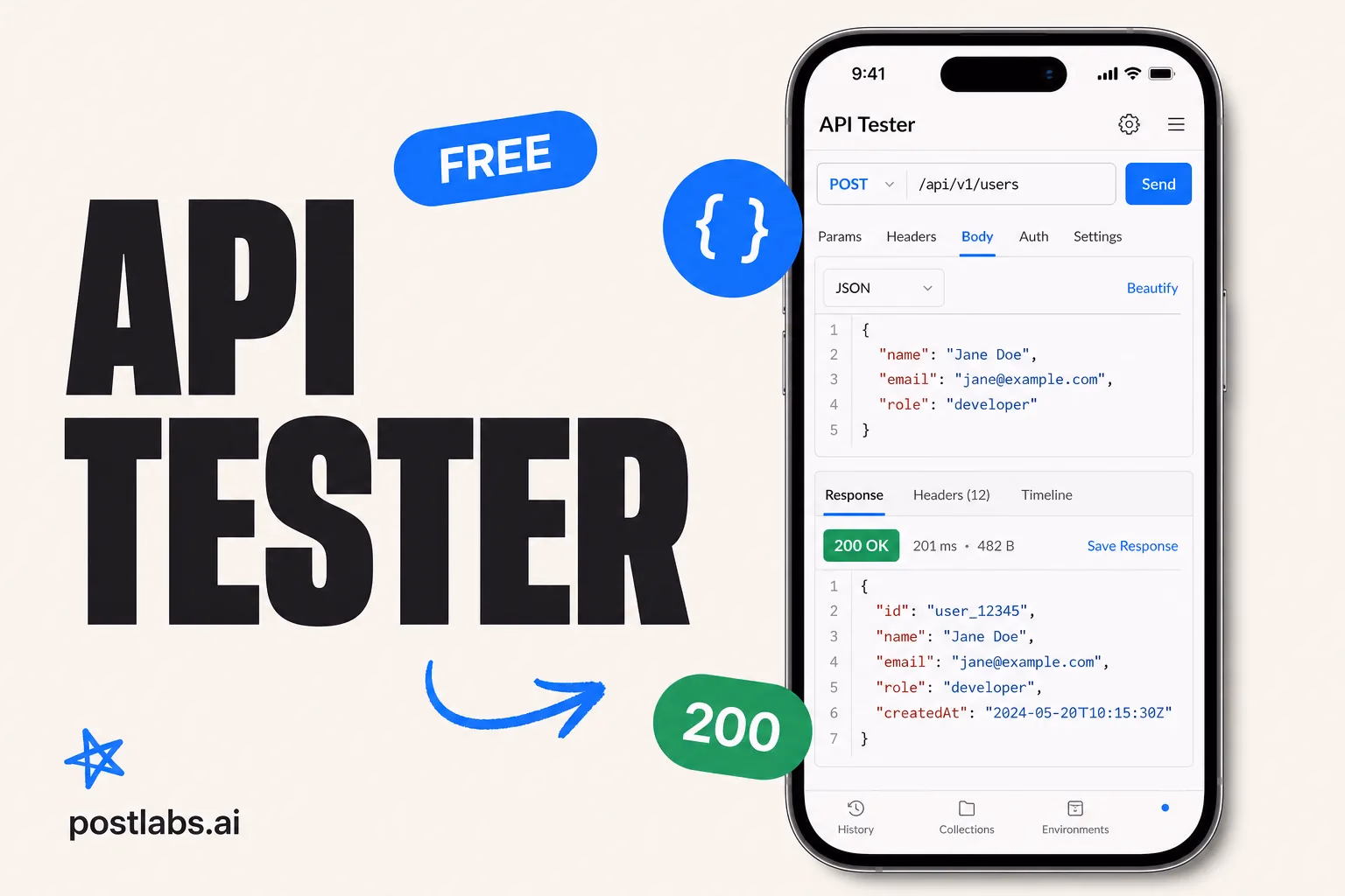 API Tester — kostenloses Postlabs Tool