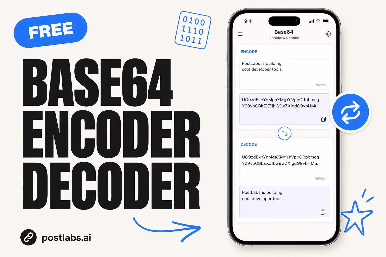 Base64 Encoder & Decoder — kostenloses Postlabs Tool