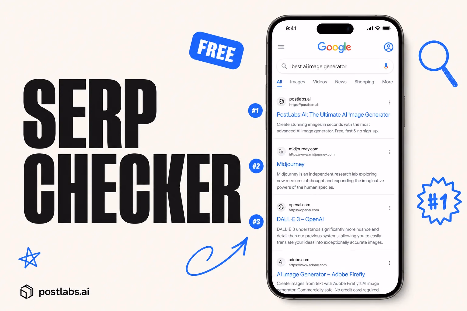 SERP Checker — kostenloses Postlabs Tool