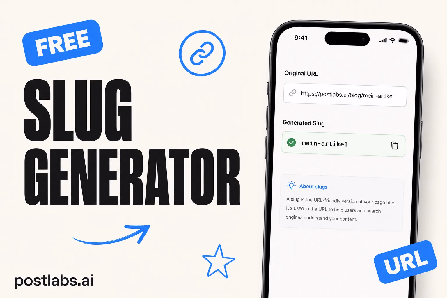 Slug Generator — kostenloses Postlabs Tool